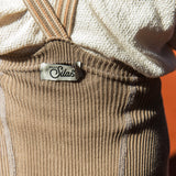 Collant sem Pés com Suspensórios Retro Champs - Oyster Grey Striped - Silly Silas