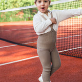 Collant sem Pés com Suspensórios Retro Champs - Oyster Grey Striped - Silly Silas