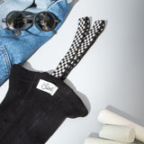 Collant sem Pés com Suspensórios - Classic Black Checked