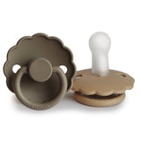 Pack de 2 Chupetas Daisy em Silicone - Croissant/Portobello - FRIGG