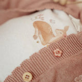 Casaco de Malha - Pink - Fairy Flowers - Little Dutch
