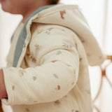 Casaco Reversível - Stone Blue- Forest Friends - Little Dutch