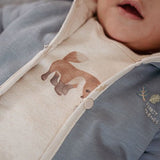 Casaco Reversível - Stone Blue- Forest Friends - Little Dutch