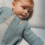 Casaco de Malha - Baby Blue - Forest Friends - Little Dutch