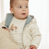 Casaco Reversível - Stone Blue- Forest Friends - Little Dutch