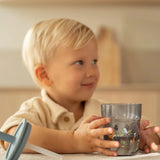 Vaso con pajita Mio - Flores y mariposas - Little Dutch