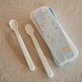 Conj. de 2 Colheres de Bebé Longas Mio - Forest Friends - Little Dutch