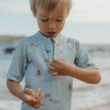 Macacão de Banho Manga Curta - Ocean Friends - Little Dutch