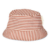 Chapéu Bucket - Ocean Blue/ Brown Stripes - Little Dutch
