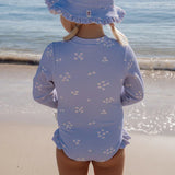 Fato de Banho com Folhos Manga Comprida - Dreamy Lavender - Little Dutch