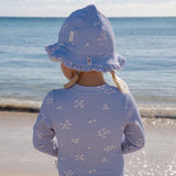 Fato de Banho com Folhos Manga Comprida - Dreamy Lavender - Little Dutch