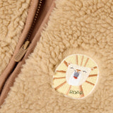 Casaco Teddy Safari Friends - Taupe Quente - Little Dutch