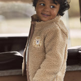 Casaco Teddy Safari Friends - Taupe Quente - Little Dutch