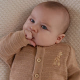 Casaco de Malha Safari Friends - Soft Tan - Little Dutch