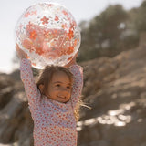 Bola de Praia 3D  - Pink Flowers - Little Dutch