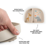 Tigela com Ventosa e Compartimentos Stick&Stay - Celebration Sand - Done by Deer