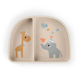 Tigela com Ventosa e Compartimentos Stick&Stay - Celebration Sand - Done by Deer