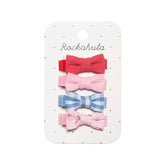 Mini Clipes de Cabelo Cherry Gingham Bows