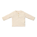 T-Shirt Manga Comprida Soft - Beige Stripe - Little Dutch