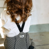 Collant sem Pés com Suspensórios Edição Especial - Black x White Checked - Silly Silas