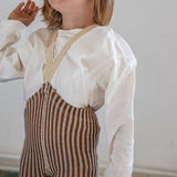 Collant sem Pés com Suspensórios Edição Especial - Granola x Cream Striped - Silly Silas
