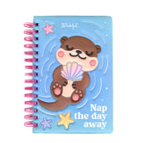 Caderno A5 Squishy - Lontra Lazy - Nap the Day Away - Mr. Wonderful