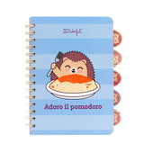 Caderno A5 com Separadores com Aba  - Ouriço - Adoro Il Pomodoro - Mr. Wonderful