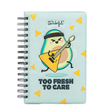Caderno A5 com Squishy - Too Fresh to Care - Abacate - Mr. Wonderful