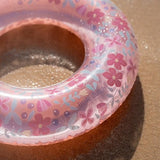 Bóia de Natação (50cm) - Pink Flowers - Little Dutch