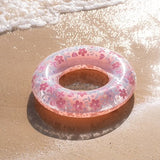 Bóia de Natação (50cm) - Pink Flowers - Little Dutch