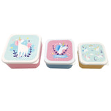 Conj. de 3 Caixas de Lanche - Magic Unicorn
