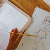 Prancha de Desenho Ilustrada com Luz - Desenhar Moda - Kidywolf