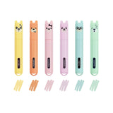 Conjunto de 6 Mini Hightlighters - Teddy Style - Pastel