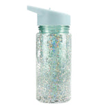 Garrafa com Palhinha – Glitter Star Turqouise