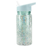 Garrafa com Palhinha – Glitter Star Turqouise