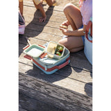 Gestreifte blaue Thermo-Lunchbox