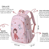 Mochila Escolar Média com Porta Chave - Little Red