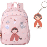 Mochila Escolar Média com Porta Chave - Little Red