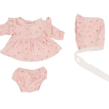 Boneca Koke com Vestido e Chapéu Pink Flowers