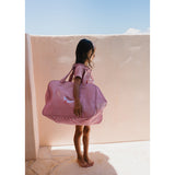 Bolsa de Praia Grande com Malha - Whale Pink