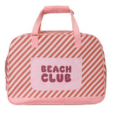 Bolsa de Praia Grande com Malha - Stripes Bloom & Blush