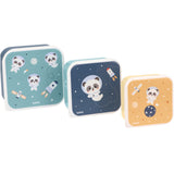 Conj. 3 Caixas de Lanche - Pandas in Space