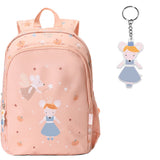 Mochila Escolar Média com Porta-Chaves - Mouse Fairies