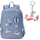 Mochila Escolar Média com Porta-Chaves - Planes
