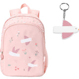 Mochila Escolar Média com Porta-Chaves - Bloom Birds