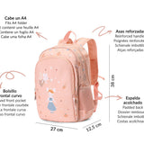 Mochila Escolar Média com Porta-Chaves - Mouse Fairies