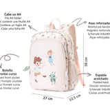 Mochila Escolar Média com Porta-Chaves - Wooden Boy
