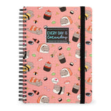 Bloco de Notas Pautado A4 com Espiral Maxi - Sushi Cat - Legami