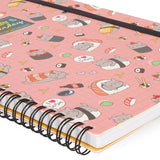 Bloco de Notas Pautado A4 com Espiral Maxi - Sushi Cat - Legami