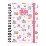 Bloco de Notas Pautado A4 com Espiral - Kitty Breakfast - Legami